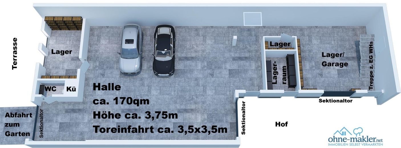 EG Halle + Garage