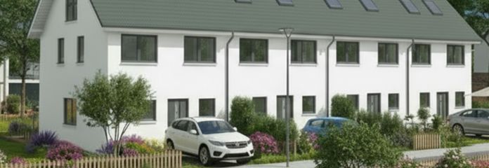 Frontansicht-4xReihenhäuser