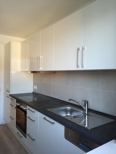 Bezugsfertige lichtdurchflutete Eigentumswohnung, 72 qm, kernsaniert – moderne Wohnküche