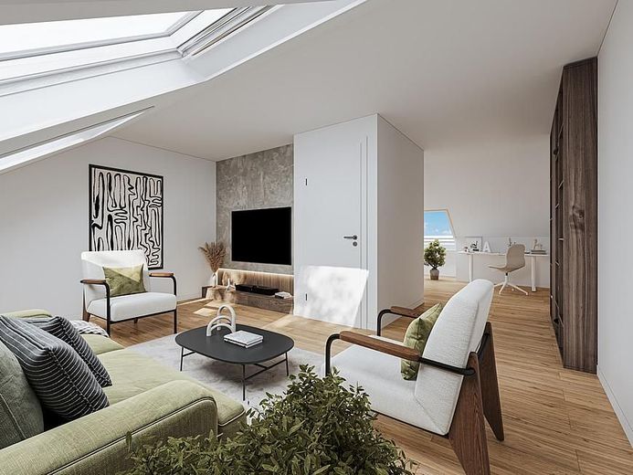 Reihenhausanlage in familienfreundlicher Lage - modern, effizient, wertbeständig – RMH D, DG: Studio