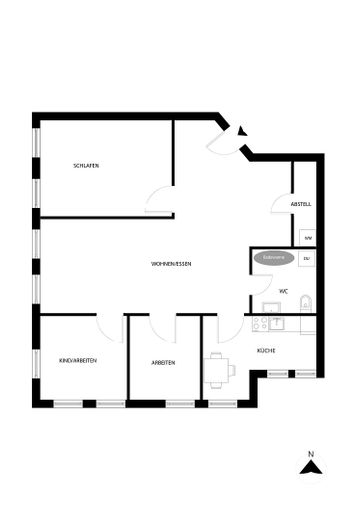 Hochwertiges Wellness-Bad - Komplett Saniert - Zentrale Lage in Ilsfeld - Inkl. EBK & Stellplatz – 2D Grundriss