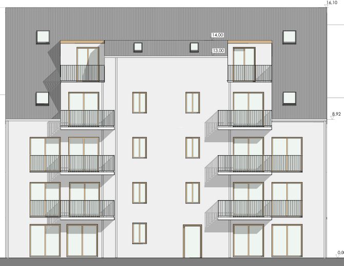 Baugrundstück für MFH in bester Lage der Alten Neustadt – Rückansicht
