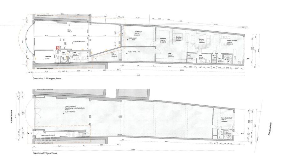 Zentrale Kapitalanlage: Gepflegtes Wohn- und Geschäftshaus in Coesfeld – Grundriss EG &amp; 1.OG