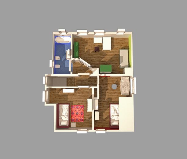 Grundriss 1. Obergeschoss 2D