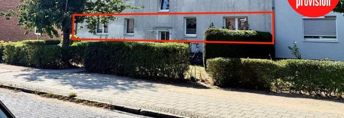 HORN IMMOBILIEN++ نويبراندنبورغ، شقة تمليك كبيرة من 3 غرف في الطابق الأرضي مع شرفة وموقف سيارات -مؤجرة-