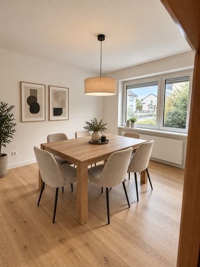 Bungalow indipendente su 669 m² · posizione ai margini del ruscello e dei campi · potenziale eccezionale! – Esszimmer SOLL (KI)