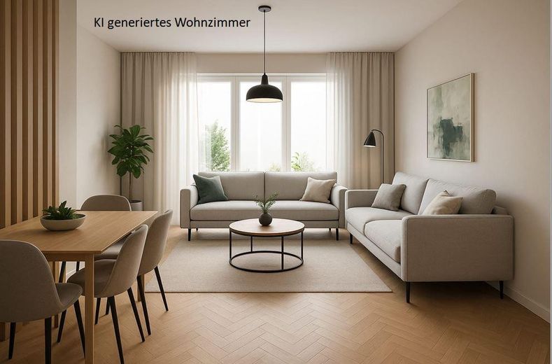 KI generiertes Wohnzimmer