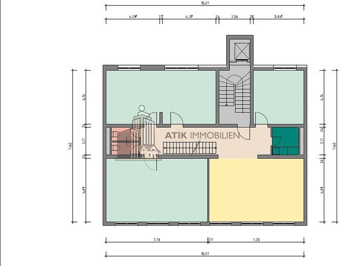 ATIK: Klimatisierte Büroflächen mit Dachterrasse und exklusivem Wasserturmblick - provisionsfrei – Grundriss 4. OG