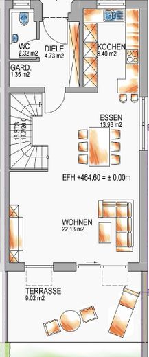 Reihenendhaus in Ellwangen – Erdgeschoss
