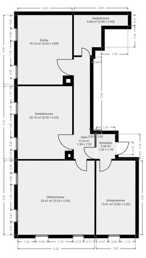 3 Zimmer Wohnung mit begehbarer Dusche – Foto 12
