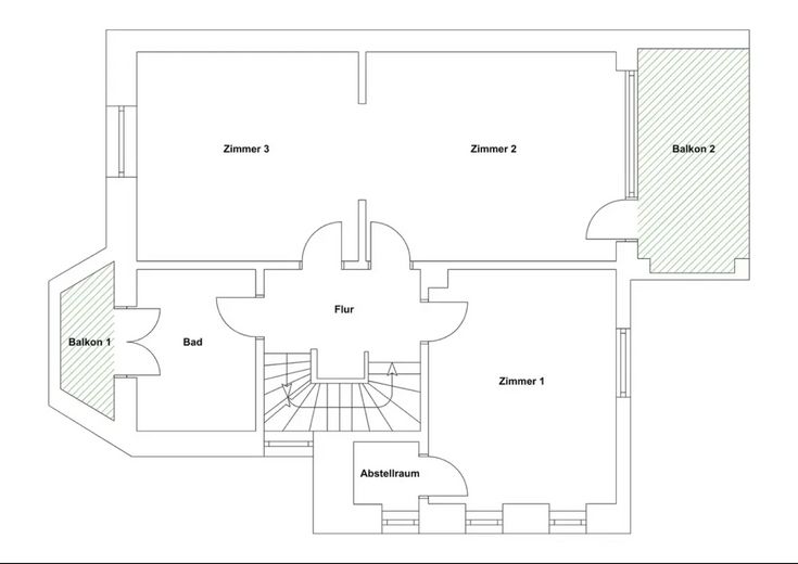 Kernsaniertes Haus in bester Lage in Mannheim-Feudenheim. Erstbezug. – Grundriss 1. OG