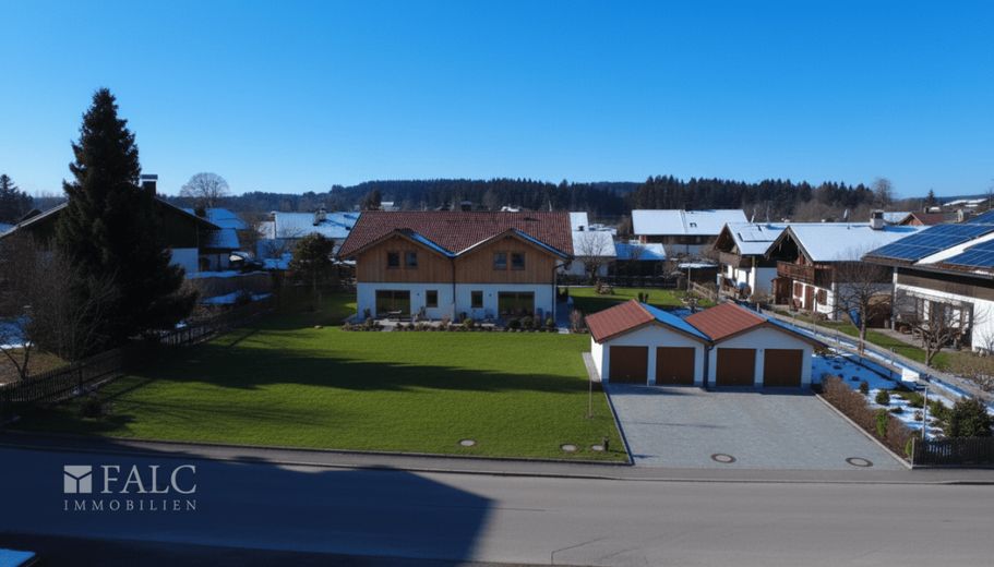 Traumhaus gesucht? Verwirklichen Sie Ihren Traum vom Eigenheim dort, wo andere Urlaub machen! – Beispiel Bebauung KI-generiert