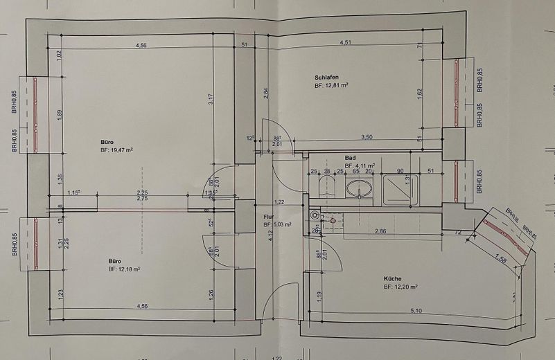 Exklusive, helle 2-Zimmer-Erdgeschosswohnung im Herzen des Jakobviertel - ideal für Singles – Grundriss