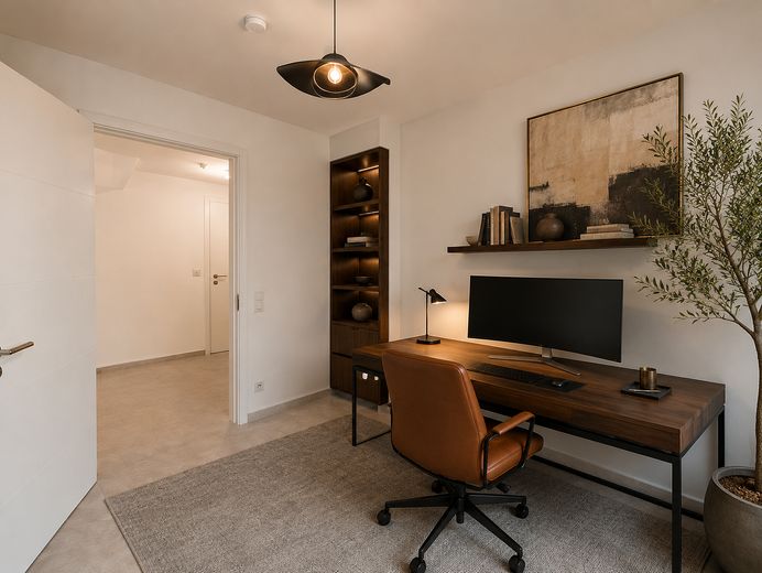 Letzte Gelegenheit- energieeffiziente Garten-Maisonett mit 5 Zimmern und über 100 m² Privat-Garten – Home-Office