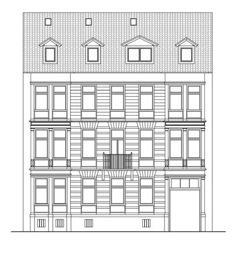 Elegante und große  Wohnung - Dachgeschoss - mit viel Platz – Straßenansicht