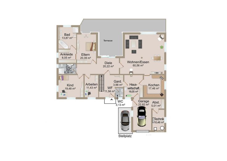 Wohnen und genießen – großzügiger Bungalow mit Pool, Whirlpool und traumhafter Waldrandlage – Grundriss