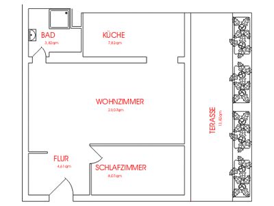 Sehr schöne Wohnung mit großer Terrasse – Foto 3