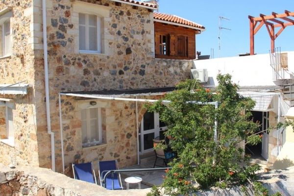 Kreta, Kokkino Chorio renoviertes Haus mit Meerblick u. priv. Pool