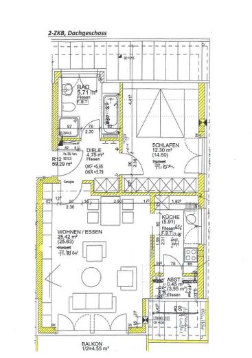 High-quality and as-new 2-room top-floor apartment with fitted kitchen – Foto 7