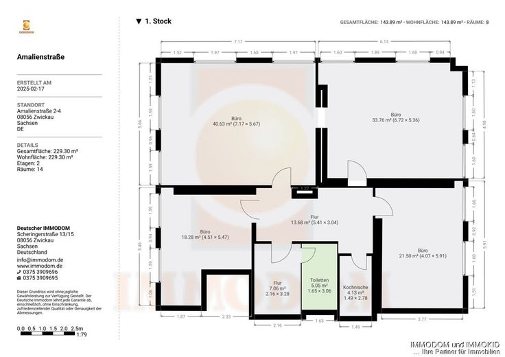 Büro- oder Praxiseinheit, 4-Zimmer, groß, hell und modern, zu vermieten! – Grundriss