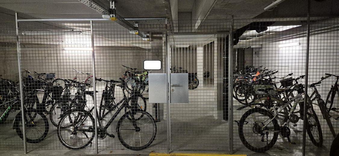 Fahrradkeller abgesperrt