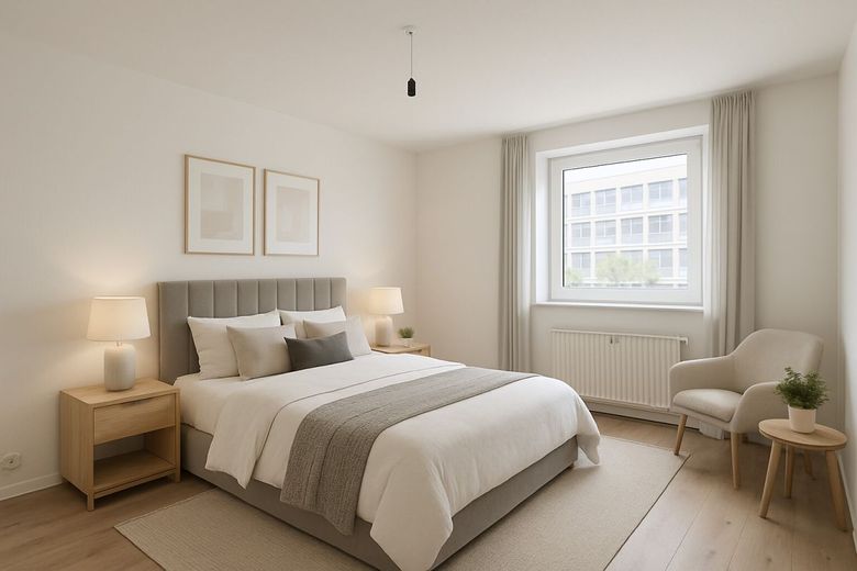 Virtuelles Homestaging des Schlafzimmers