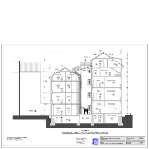 Renovierte 1-Zimmer-Wohnung mit 52 m² Innenhof in RWTH-Nähe – provisionsfrei – Schnitt