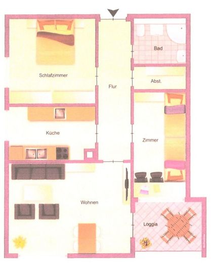 *** Attraktive Balkonwohnung mit Fernblick in Hadern ***  ideal für Eigennutzer &amp; Anleger – Grundriss