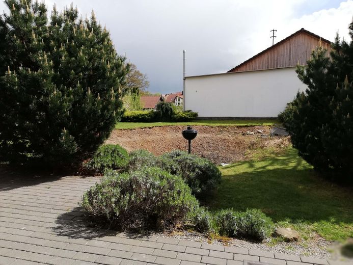 Garten mit Seeaushub