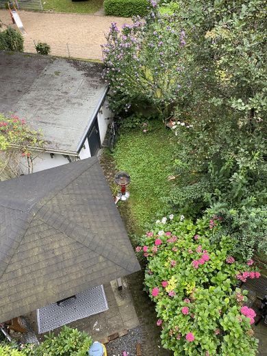 renovierte Wohnung mit Balkon und Blick ins Grüne – Garten