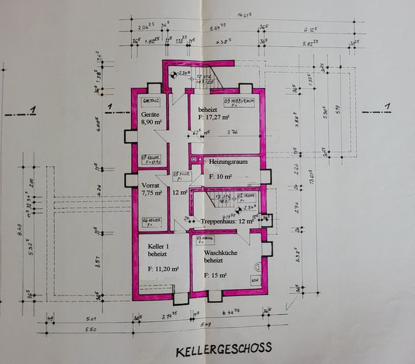 Kellergeschoss Grundriss