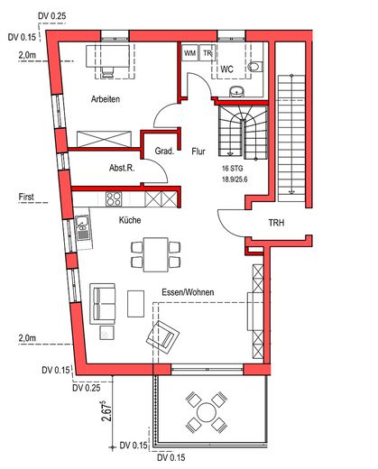 Moderne Neubau-Maisonettewohnung mit hochwertiger Ausstattung, Balkon und EBK – 1. Dachgeschoss