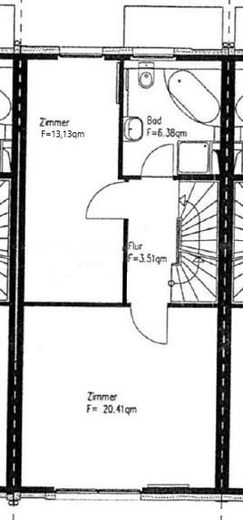 Reihenhaus mit Garten im beliebten Schweizer Viertel – Grundriss OG