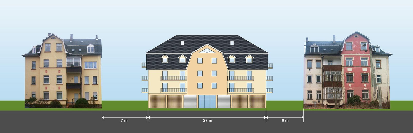 Planung eines MFH 11 WE