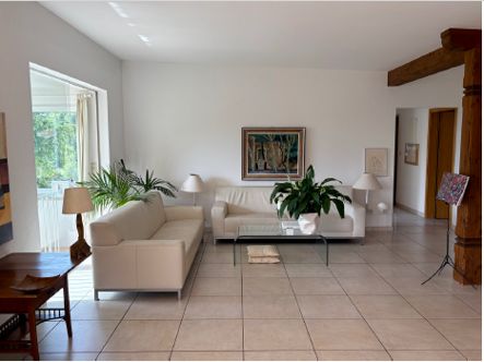 Detached house with panoramic views of Basel in Inzlingen – Wohnzimmer