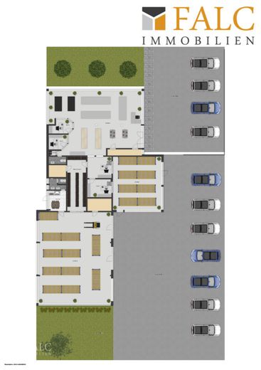 Vielseitiger Gewerbestandort mit Halle, Ausstellung, Büroflächen und großem Grundstück in Coesfeld – Grundriss