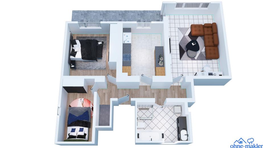 Mehrgenerationhaus (Zweifamilienhaus + 3. Wohnung im Anbau) mit 2 Garagen – फोटो 12