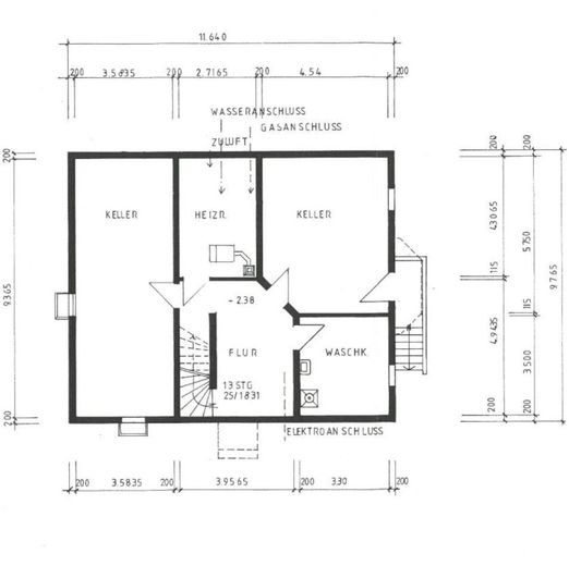 Two-family house – Grundriss Keller