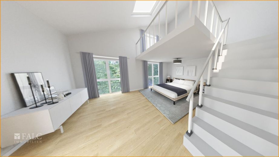 Exklusive sanierte Maisonette-Wohnung mit riesiger Dachterrasse! – Schlafbereich