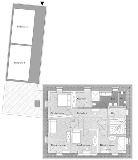 DENKMALGESCHÜTZTE VILLA AM ELBHANG – Grundriss Variante 1