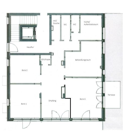 Grundriss - Coworking-Space