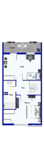 Şık ambiyansa sahip modern yaşam – Grundriss Obergeschoss