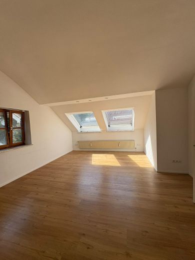 Luminoso appartamento di 4 locali mansardato con giardino privato – Wohnzimmer
