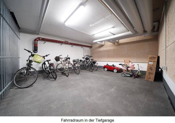 Fahrradraum in der Tiefgarage