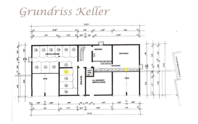 Grundriss Keller