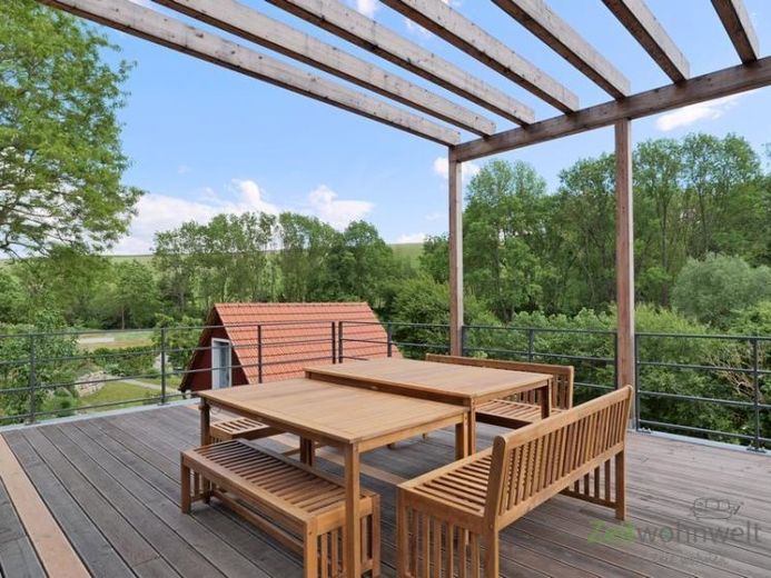 (EF0914_M) Erfurt: Möbisburg-Rhoda, muhteşem yeşil bir konumda modern, mobilyalı konut, Wi-Fi, balkon, hizmet – Fotoğraf 1