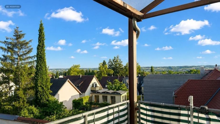 Zonnige 1,5-kamerwoning met balkon op het zuidwesten, inbouwkeuken en lift – Konstanz-Fürstenberg – Balkon 2