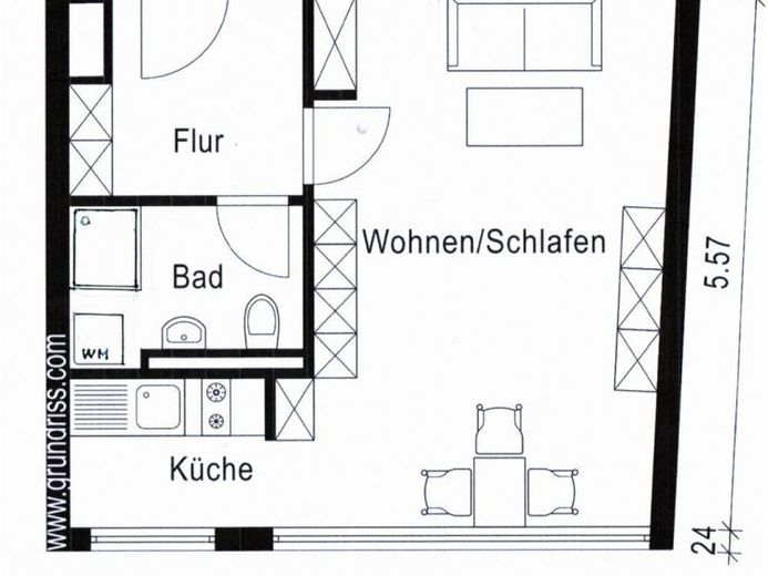 Neues 1-Zi.-Apartment, 1.OG/Lift, Erstbezug, hochwertige Ausstattung, Klimaanlage, EBK, elegantes Duschbad, Innenstadtnähe – Foto 1