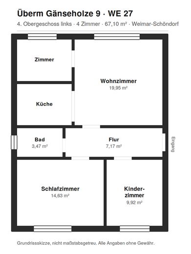 4 Zimmer auf 67 m² in Weimar-Schöndorf – Foto 13
