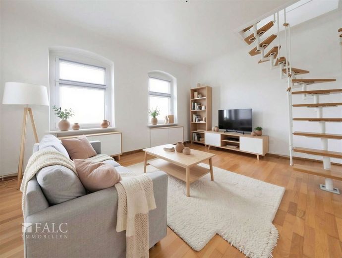 Über den Dächern Berlins: 3-Zimmer-Maisonette mit Südwest-Terrasse - sofort frei! – Einrichtungsbeispiel 3. OG